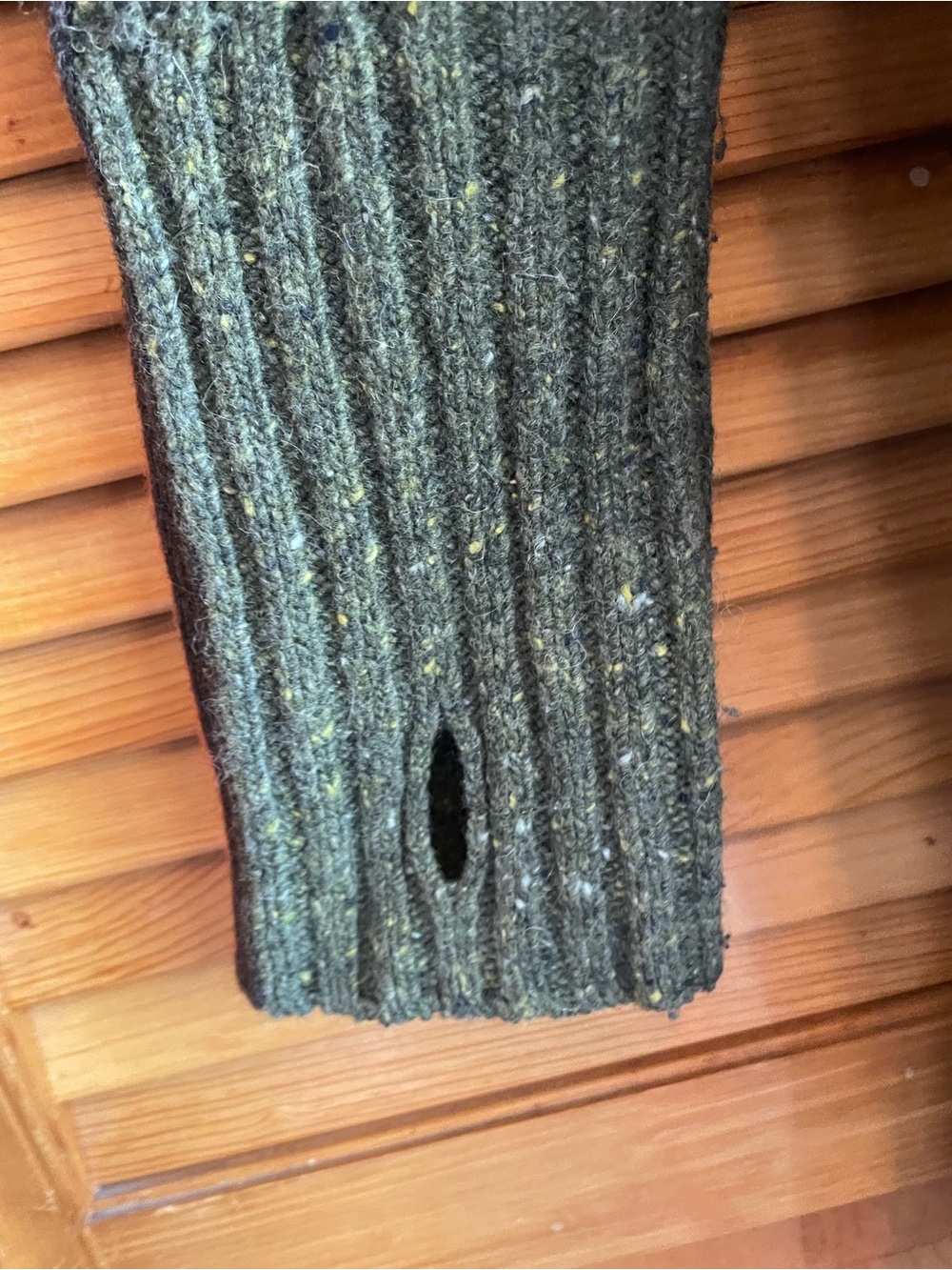 Krimson Klover Green Turtleneck Wool Sweater Dress with Rust Stripe. Women’s XL - Picture 5 of 9